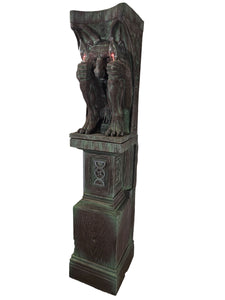 Twin Flame Gargoyle Plus Pedestal